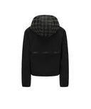 Women's Pattern Mix Hooded Jacket - Black