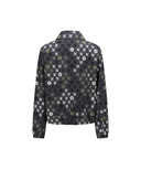 Women's Allover Logo Hooded Blouson Jacket - Grey