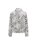Women's Allover Logo Hooded Blouson Jacket - Ivory
