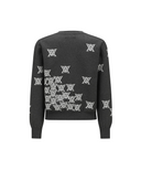 Women's Logo Knit Cardigan - Charcoal Grey