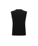 Women's Logo Round Neck Knit Vest - Black