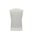 Women's Logo Round Neck Knit Vest - Off White