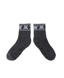 Women's Stripe Logo Middle Socks - Dark Grey