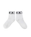 Women's Stripe Logo Middle Socks - White