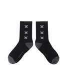 Women's Two Way Middle Socks - Black