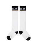 Women's Color Block Knee Socks - White