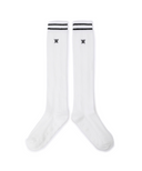 Women's Shiny Knee Socks - White