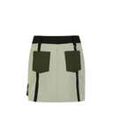 Women's Fabric Mix Cargo Skirt - Khaki Beige