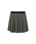Women's Pleated Skirt - Dark Khaki
