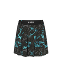 Women's Camo Pattern Pleats Skirt - Aqua Blue