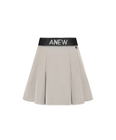 Women's Banded Flare Skirt - Light Beige