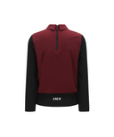 Women's Faux Layered T-Shirt - Burgundy
