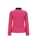 Women's Contrast Collar T-Shirt - Pink