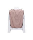 Women's Woven Mix Layered T-Shirt - Light Pink