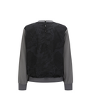 Women's Camo Pattern Layered T-Shirt - Black