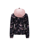 Women's Camo Pattern Hooded T-Shirt Cardigan - Light Pink
