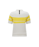 Women's Abstract Color Block Sweater - White