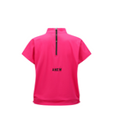 Women's Mock Neck Anorak T-Shirt - Hot Pink