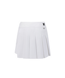 Women's Over Pleated Half Pants - White