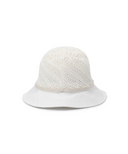 Women's Raffia Mix Bucket Hat - White