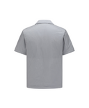 Men's Padded Short Sleeve Shirt Jacket - Light Grey