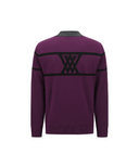 Men's Mock Neck Windproof Two Tone Sweater - Melange Grey