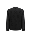 Men's Logo Jacquard Bonding Sweatshirt - Black