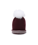 Women's Knit Pom Cap - Magenta