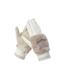 Women's Cold Proof Fur Glove - Ivory