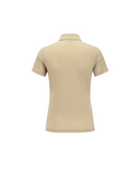 Women's Solid Short Sleeve Collar T-Shirt - Beige