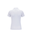 Women's Solid Short Sleeve Collar T-Shirt - White