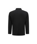 Men's Solid Long Sleeve Collar T-Shirt - Black