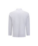 Men's Solid Long Sleeve Collar T-Shirt - White