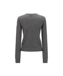 Women's Cashmere Round Sweater - Charcoal Grey