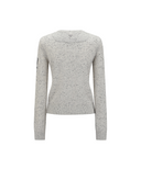 Women's Cashmere Round Sweater - Melange Grey
