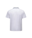 Men Collar Point Short T-Shirt - White