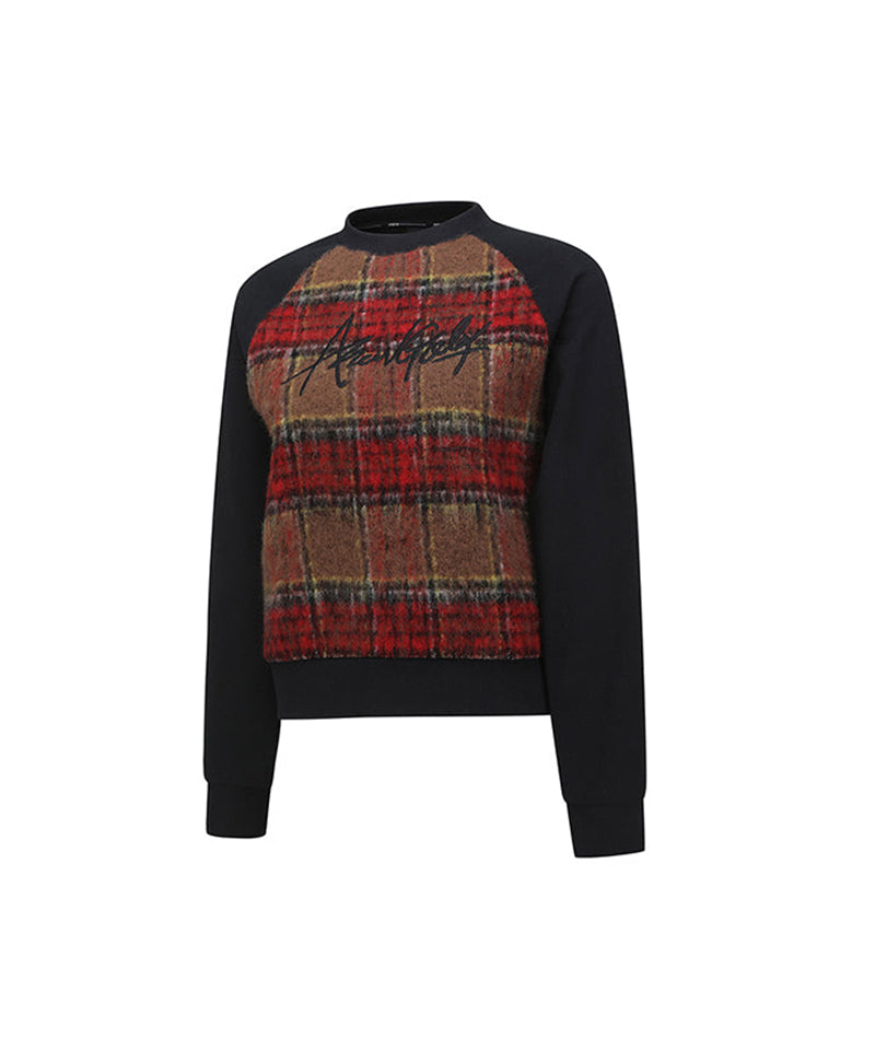Women's Check Point Sweatshirt - Black