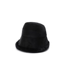 Women's Fur Bucket Hat - Black