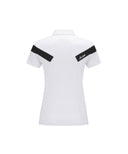 Women's Ice Dots Incision Point Short T-Shirt - White