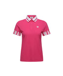 Women's Sleeve Logo Point Short T-Shirt - Hot Pink