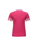Women's Sleeve Logo Point Short T-Shirt - Hot Pink