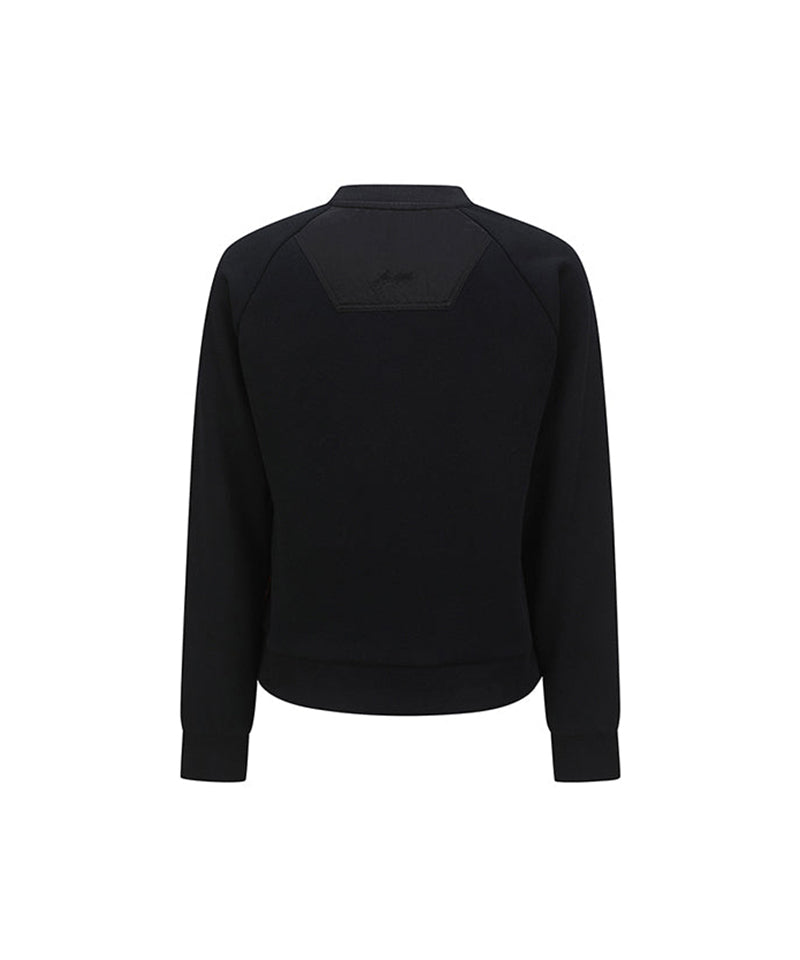 Women's Check Point Sweatshirt - Black