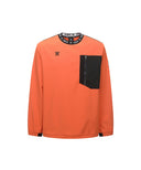 Men's Ribbed Woven Long T-Shirt - Orange