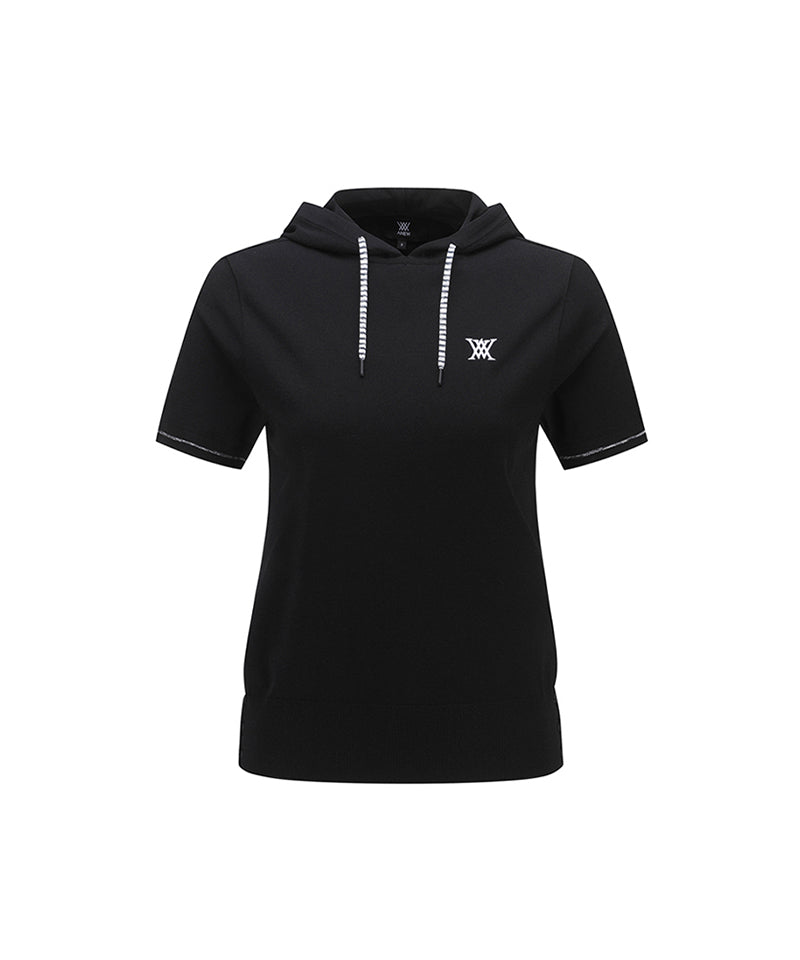 Women Hoodie Point Sweater - Black