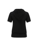 Women Hoodie Point Sweater - Black