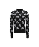 Women's Logo Pattern Jacquard Pullover - Black