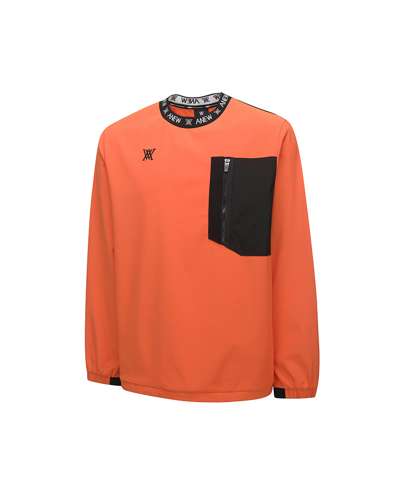 [Legacy Sale] Men's Ribbed Woven Long T-Shirt - Orange