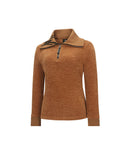 ANEW Golf Women Logo Point Collar L/TS - Camel
