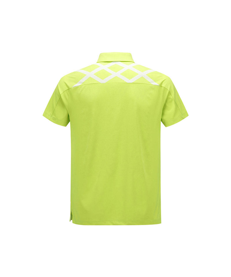 Men Ice Dots Logo Pattern Short T-Shirt - Lime