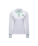 Women's Collar Point Ribbed Long T-Shirt